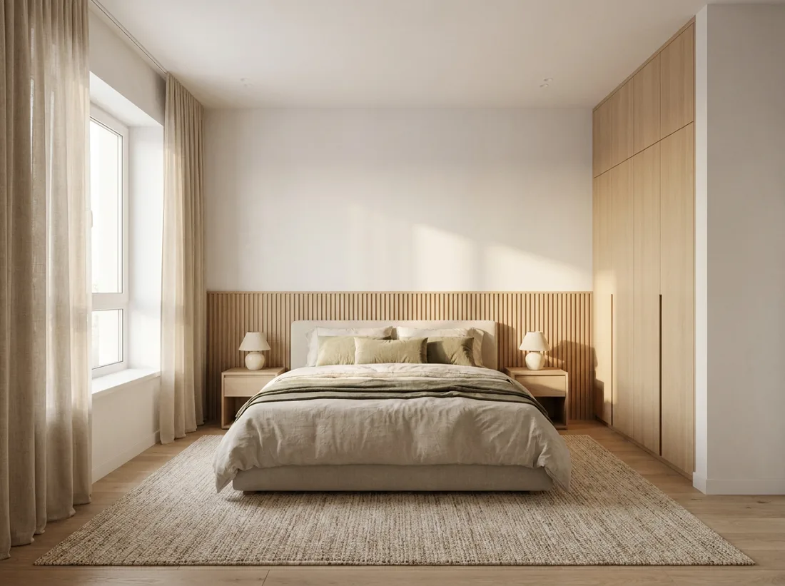 Finished bedroom design